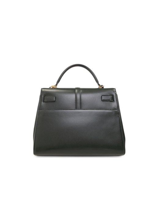 Saint Laurent Le Fermoir Top Handle Bag in Black Lyst