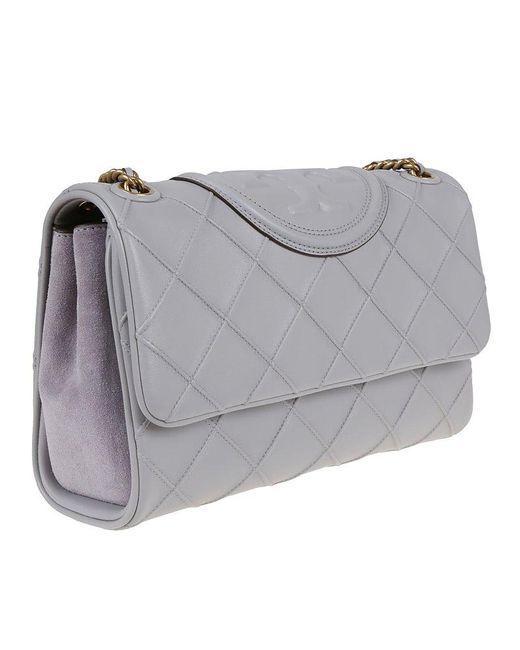 Tory Burch Fleming Soft Convertible Shoulder Bag in Grey Lyst Canada
