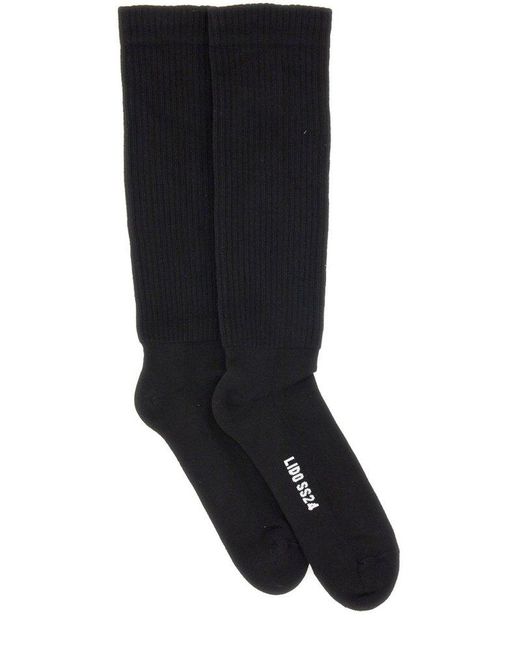 Rick Owens Black Knitted Socks for men
