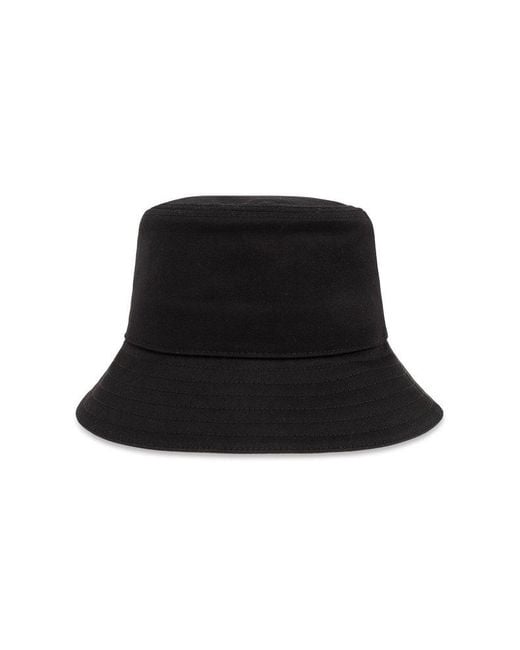 Burberry Black Ekd-embroidered Dropped Brim Bucket Hat