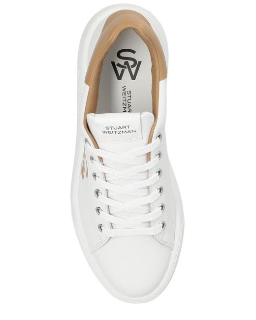 Stuart Weitzman White Sw Pro Low-top Sneakers