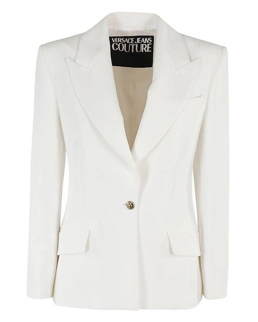Versace White Single-breasted Tailored Blazer