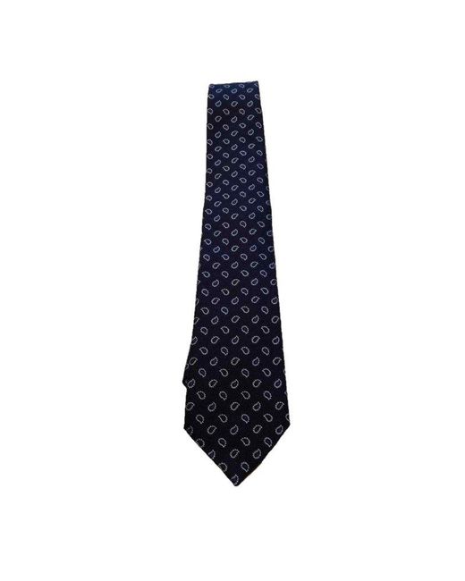 Etro Blue All-over Paisley Patterned Tie for men