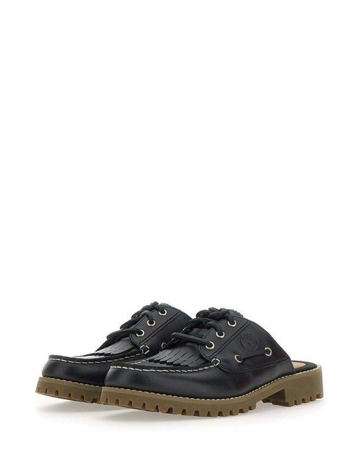 Timberland Black Noreen Lace-Up Slippers