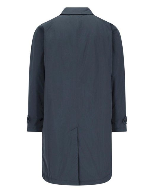 Aspesi Blue One-breasted Coat for men