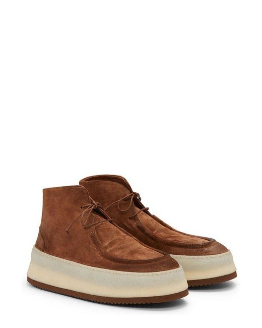 Marsèll Brown Parapana Lace-up Ankle Boots for men