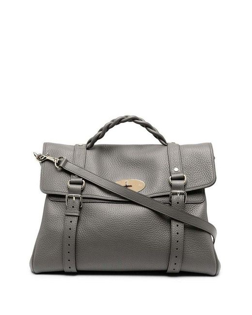 Mulberry Gray Oversized Alexa Top Handle Bag