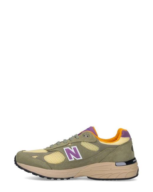 New Balance Green 993 Lace-Up Sneakers