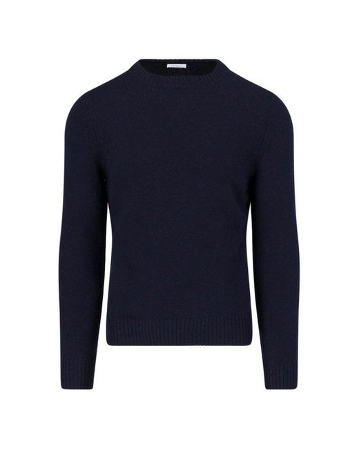 Malo Blue Ribbed Knit Pullover