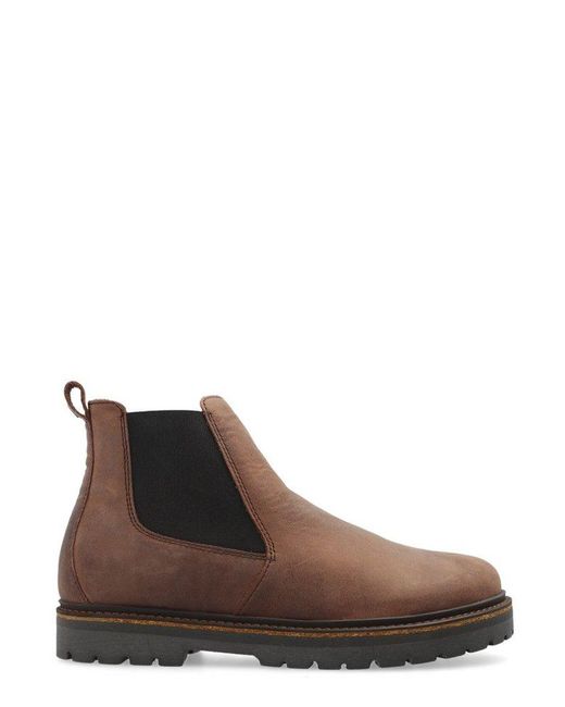 Birkenstock Brown Elastic-panelled Slip-on Boots