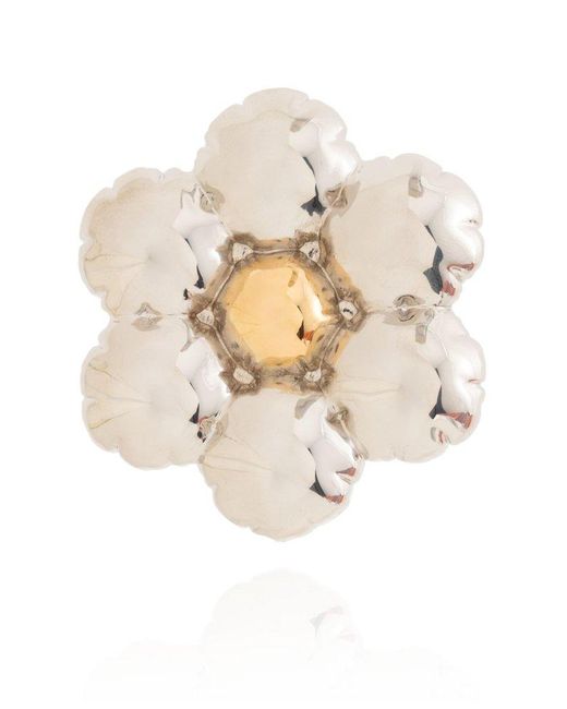 Marni White Clip-on Earrings With Glower,