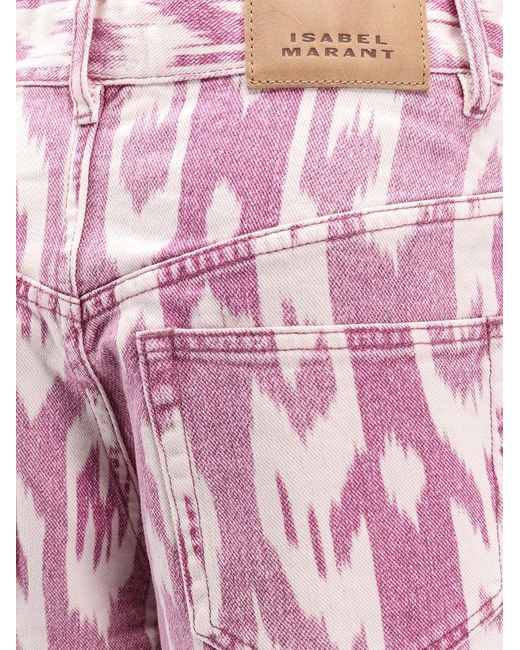 パンツ MARANT ETOILE Joanny denim trouser with ikat print Isabel Marant Étoile Joanny Ikat Denim Jeans | Liberty