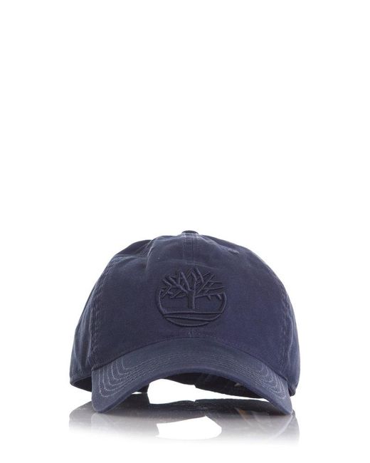 Timberland Blue Logo Embroidered Baseball Cap for men