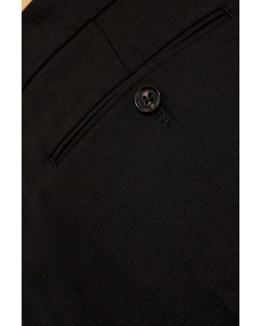 Paul Smith Black Pleated Trousers,