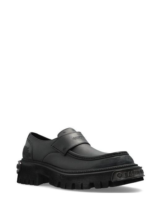 Balenciaga Black Tractor Loafers for men