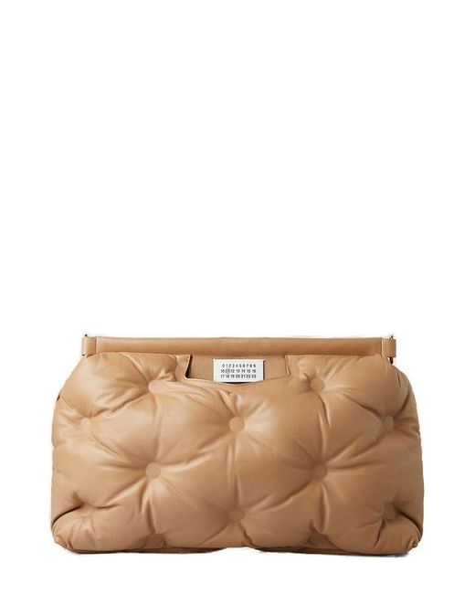 Maison Margiela Natural Glam Slam Quilted Large Shoulder Bag