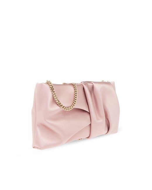 Jimmy Choo Pink Bonny Chain-linked Clutch Bag