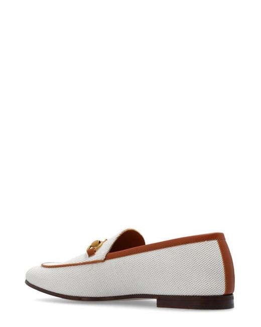 Gucci White Jordaan Loafers for men