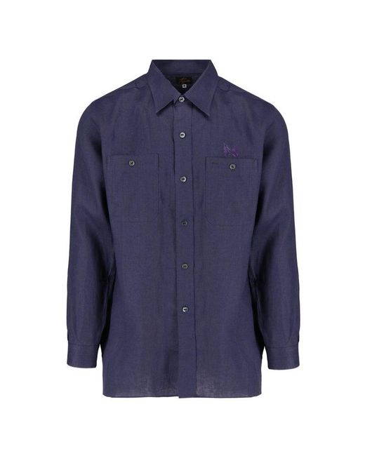 Needles Blue 'work Shirt' Linen Shirt for men