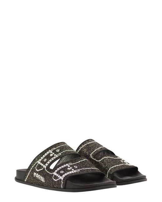 Marni Black Embellished Precious Sandals