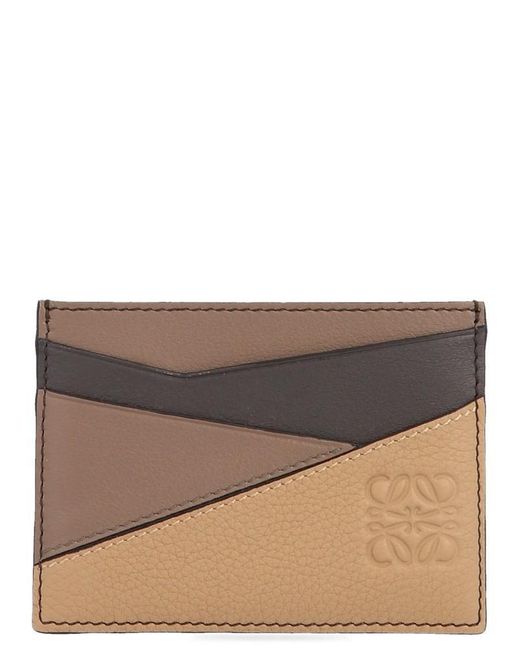 Loewe Brown Puzzle Leather Cardholder for men