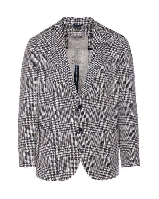 Circolo 1901 Gray Checkered Blazer Jacket for men