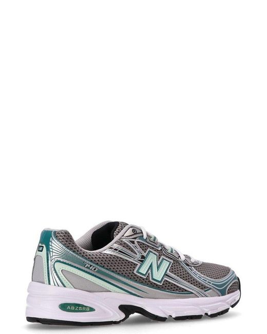 New Balance White 740 Lace-Up Sneakers for men