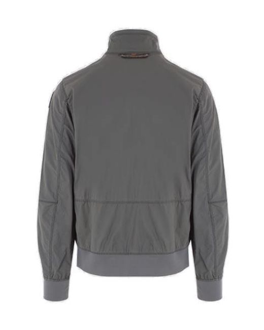 Parajumpers Gray Long-sleeved High-neck Zipped Bomber Jacket for men