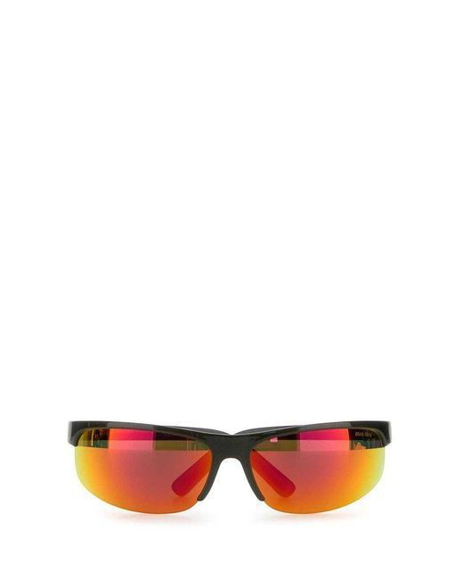 Miu Miu Red Oval-Frame Sunglasses