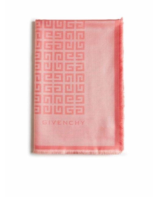 Givenchy Pink Silk Scarfs
