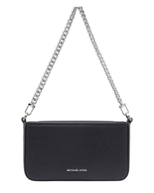 MICHAEL Michael Kors Black Bryant Small Pebbled Convertible Pochette Bag