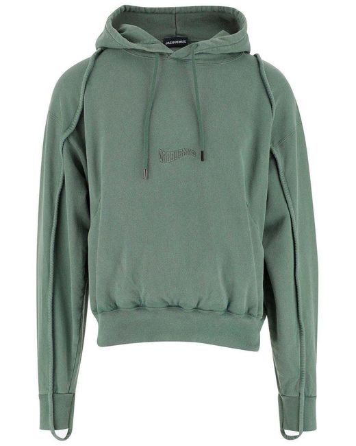 Jacquemus Cotton Le Camargue Clay Logo Hoodie in Green for Men | Lyst ...