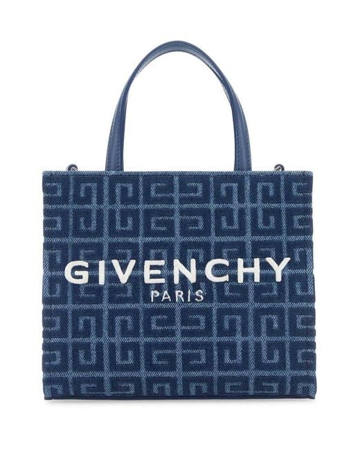 Givenchy Blue G Tote Mini Denim Tote Bag
