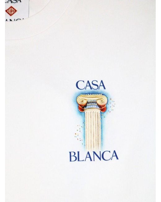 Casablanca White La Colonne T-Shirt for men