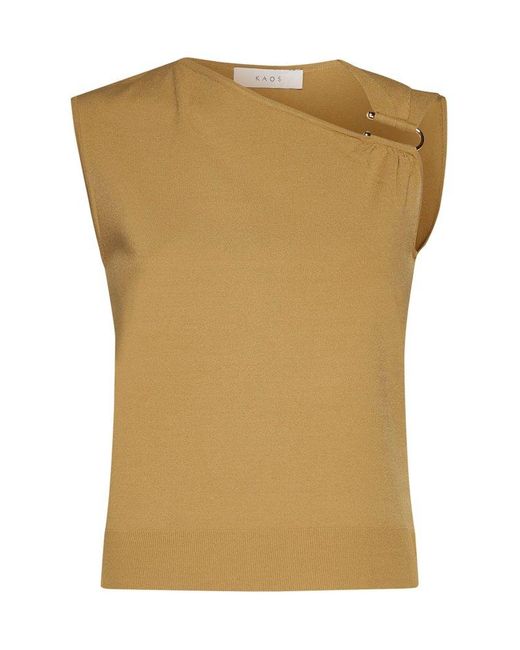 Kaos Natural Asymmetric Sleeveless Top