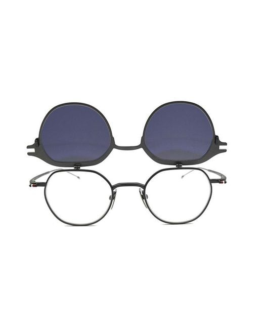 Thom Browne Black Round Frame Sunglasses