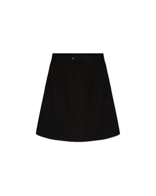 Theory Black Belted Skirt,