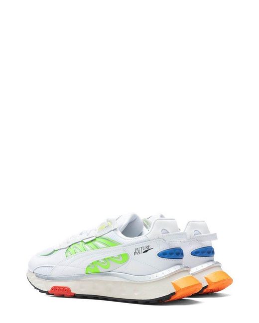 PUMA Green Wild Rider Low-Top Sneakers for men