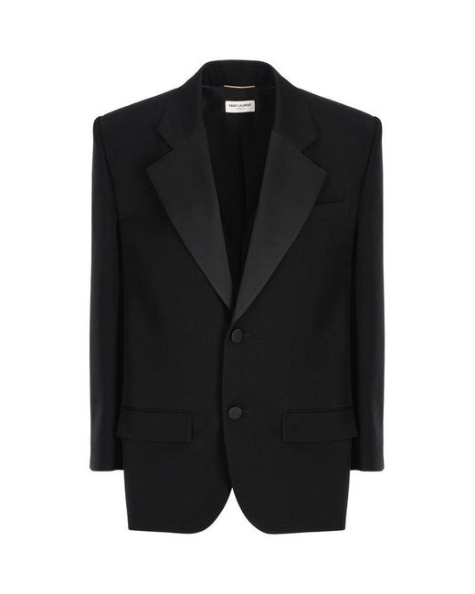 Saint Laurent Black Oversized Tuxedo Jacket