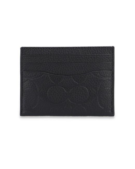 COACH Card Case With Logo in Black for Men Lyst