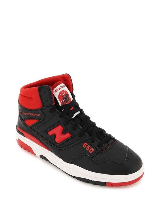 New Balance Red 650 High-Top Lace-Up Sneakers for men