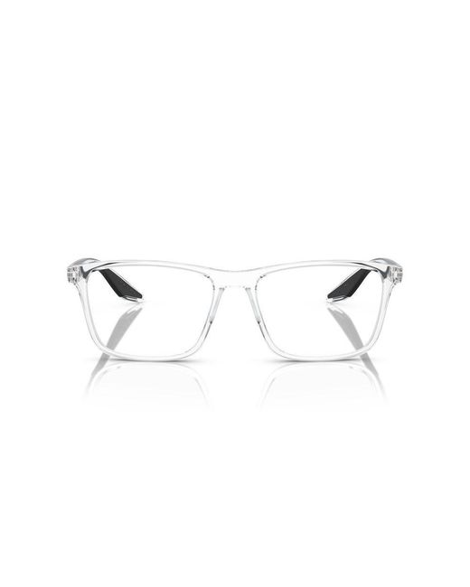 Prada Rectangular Frame Glasses In Black For Men Lyst Uk 