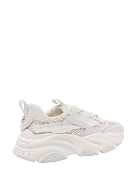 Steve Madden White Possession Sneakers
