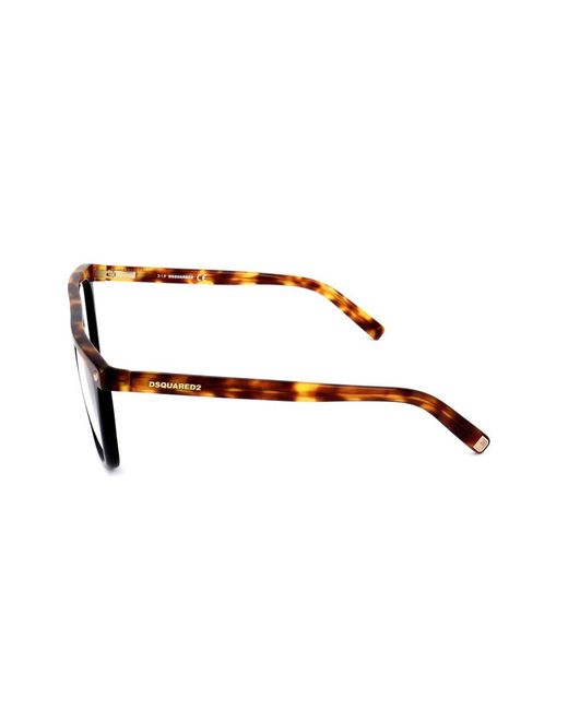 DSquared² Black Pilot-Frame Glasses for men