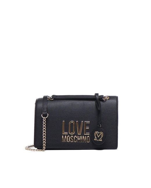 Love Moschino Bag With Logo in Black Lyst