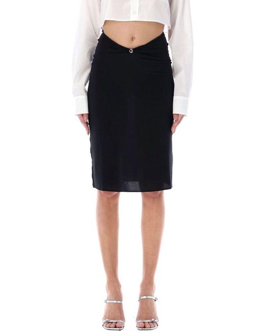 Coperni Black Midi Skirt Triangle