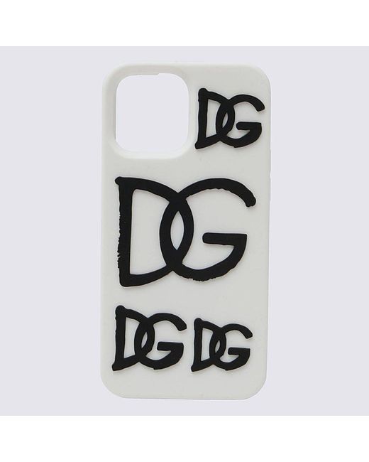 Dolce & Gabbana Logo Print Iphone 13 Pro Max Case in White for Men
