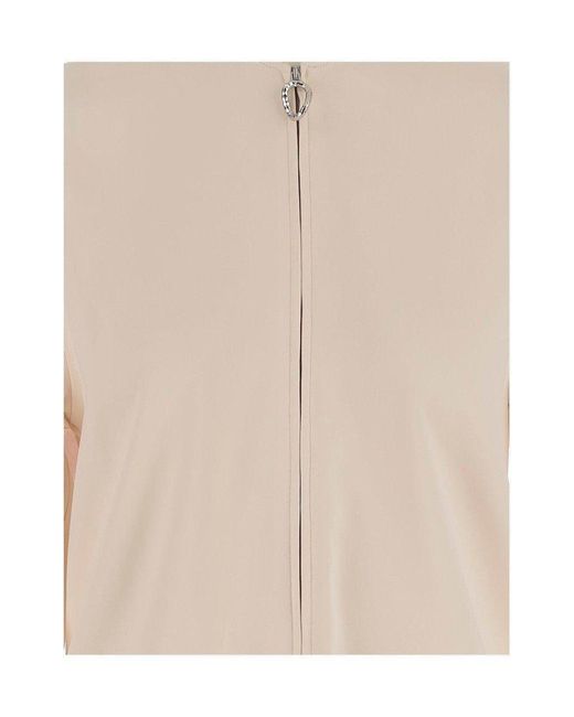 Jil Sander Natural Zipped Straight Hem Shirt