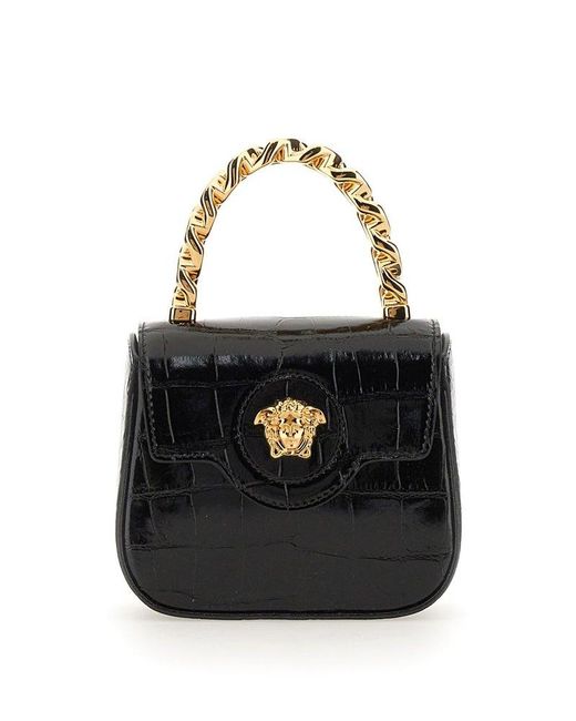 Medusa leather shop tote bag