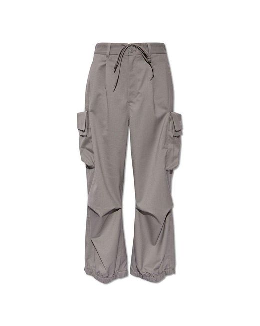 Y-3 Gray Cargo Trousers,